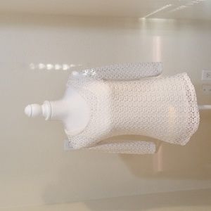 Ivory lace top with attached tank top